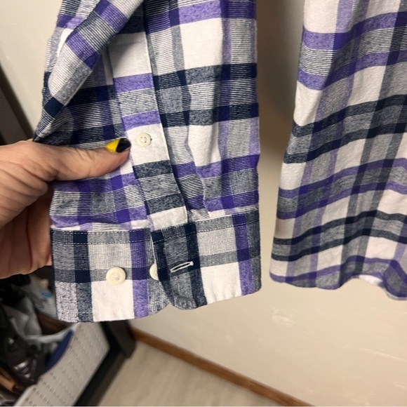 Hawker Rye casual button up shirt purple plaid soft XXL short - Picture 3 of 9